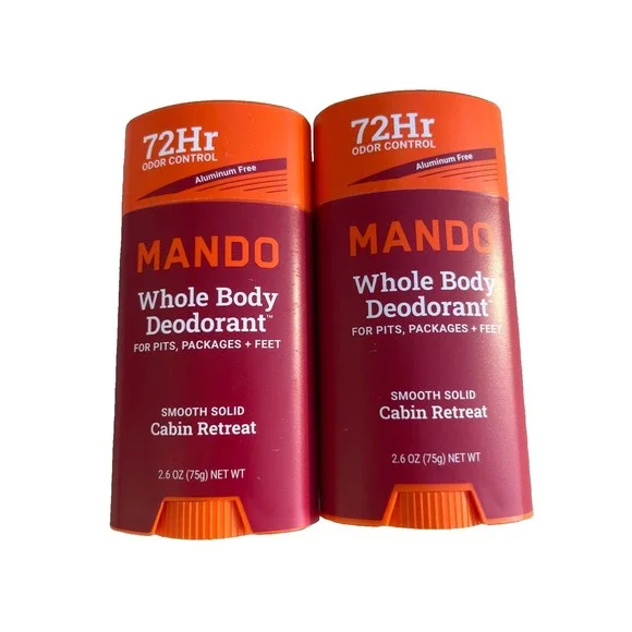 Mando Whole Body Deodorant Cabin Retreat 2.6oz Aluminum Free Lot of 2 - Picture 1 of 3